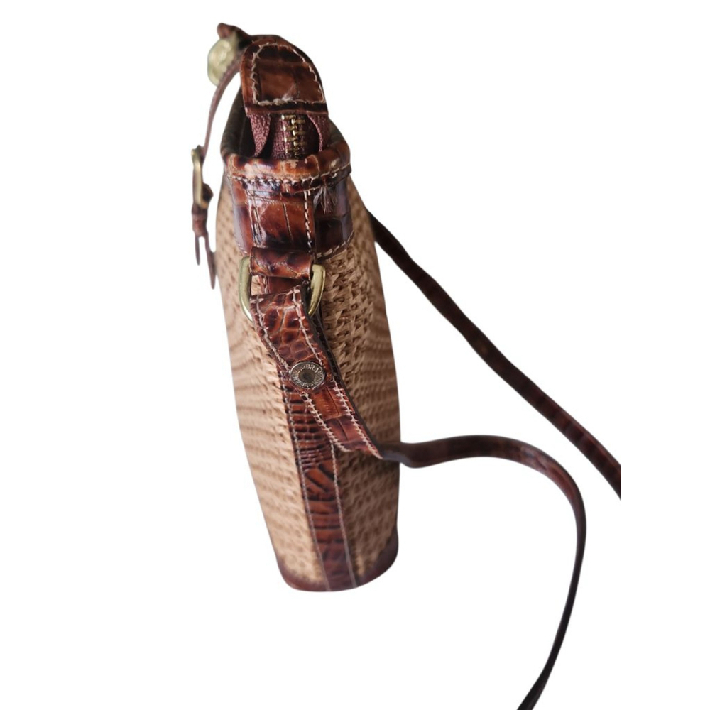 Brahmin Brown & Beige Woven Crossbody Bag - Picture 3 of 11